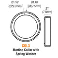 1/4" Mortise Cylinder Collar (Polished Bronze) w/ Spring Washer -by GMS