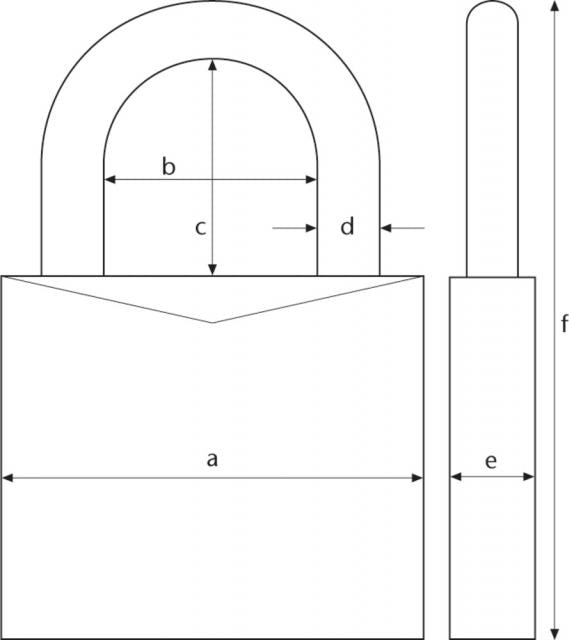 ABUS 83AL/45 - 300 S2 (Brushed Aluminum)