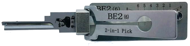 BE2 six pin 2-in-1 tool for small I-core -by Original Lishi