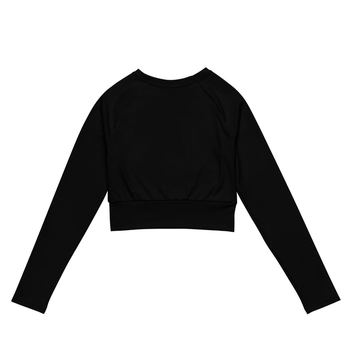 Black Long Sleeve Crop Top - Eco Swim & Athleisure Shirt by Extremely Stoked®