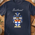 Blew Scottish family shield T-shirt in Navy