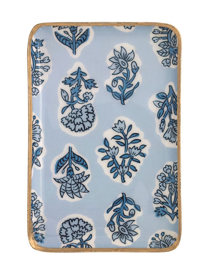 BLUE PATTERN TIDBIT PLATES - 4 STYLES