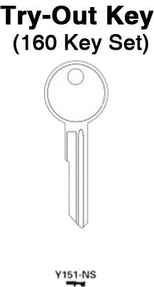 CHRYSLER - 1969 & Up ALL Domestic Locks - Aero Lock TO-20 (Y151) 160pc. Try-Out Key Set