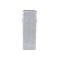 Concepts High Gloss White Metal Umbrella Stand Rack with Stunning Designs 21'' High (White Lace Square)