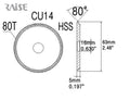 CU14 HSS Cutter for KD14 Machine -by RAISE