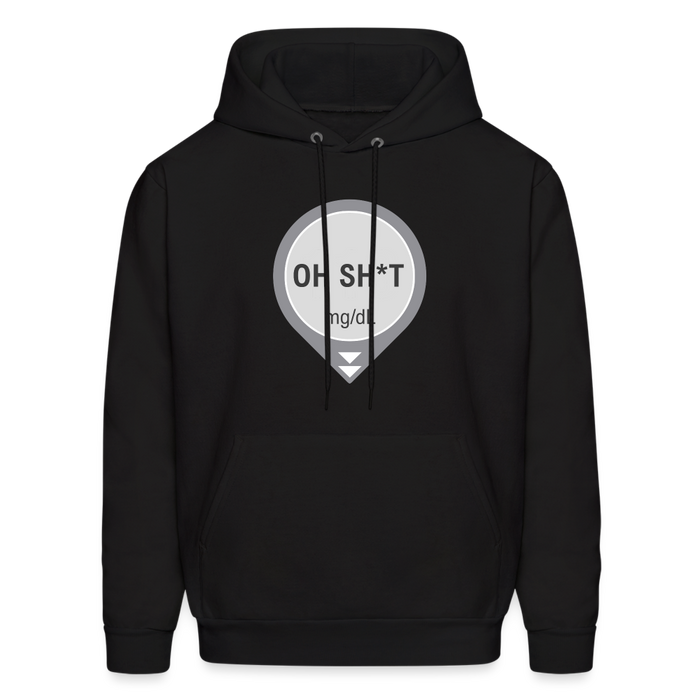 Dexcom Oh Sh*t Crash Alert Humor Humor Unisex Contrast Hoodie - black