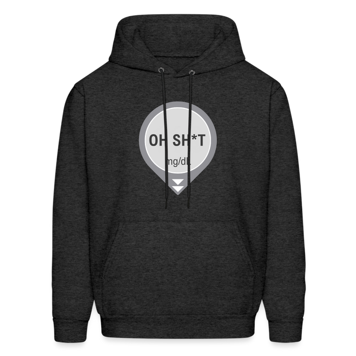 Dexcom Oh Sh*t Crash Alert Humor Humor Unisex Contrast Hoodie - charcoal grey
