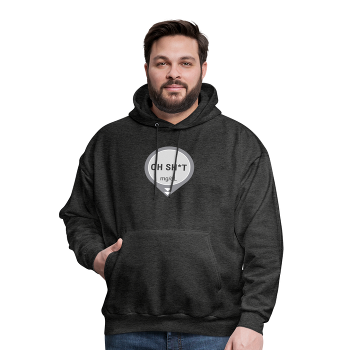 Dexcom Oh Sh*t Crash Alert Humor Humor Unisex Contrast Hoodie - charcoal grey