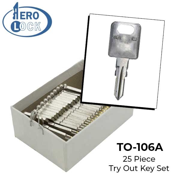 FASTEC - Camper Locks - TO-106A (FIC3) 25pc Try-Out Key Set