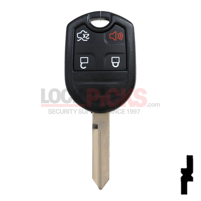 Ford (5912512) 4-Button Remote Head Key w/ Ford Logo Tex 4D-63 (80-Bit) - by Strattec