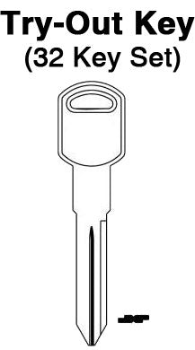 GM - 1996 Door Locks - Aero Lock - TO-87 (B86) 32pc. Try-Out Key Set
