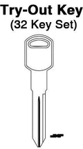 GM - 1996 Door Locks - Aero Lock - TO-87 (B86) 32pc. Try-Out Key Set