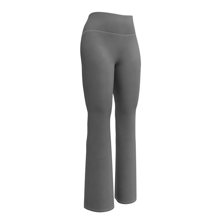 Gray Flare Leggings with Extremely Stoked Epic Wave Logo - Extremely Stoked