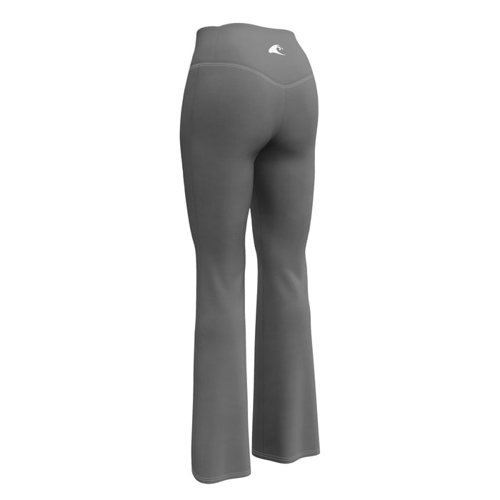 Gray Flare Leggings with Extremely Stoked Epic Wave Logo - Extremely Stoked