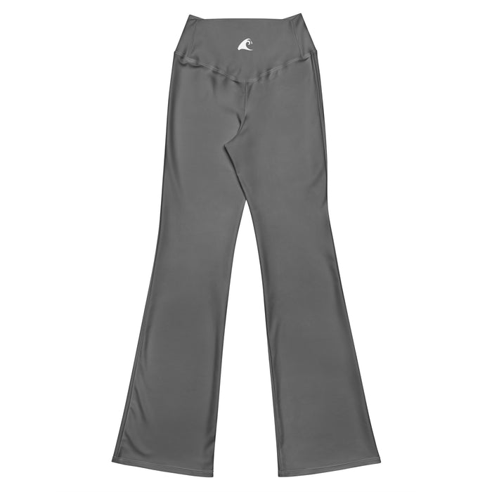Gray Flare Leggings with Extremely Stoked Epic Wave Logo - Extremely Stoked
