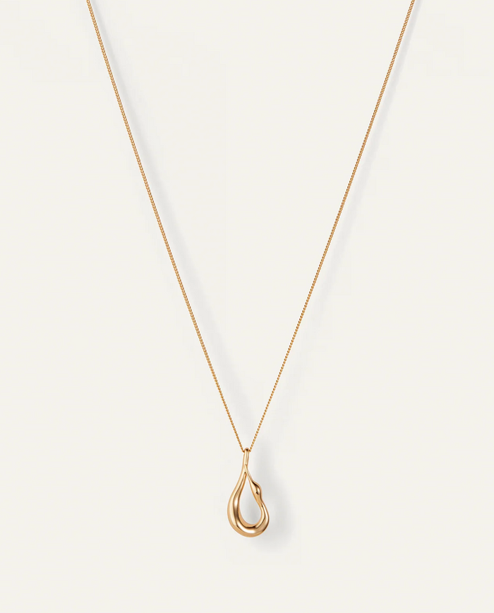 MINI EGRET PENDANT NECKLACE - GOLD OR SILVER