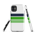Navy Blue and Green Classic Surf Stripes Tough Case for iPhone® – Extremely Stoked®