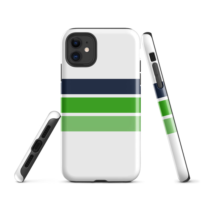 Navy Blue and Green Classic Surf Stripes Tough Case for iPhone® – Extremely Stoked®