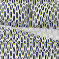 Navy Blue and Yellow Classic Surfboards Sheet Set - Medium Scale - Extremely Stoked® Eco Luxe Surfer Bedding