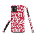 Red and White Hawaiian Flowers Tough Case for iPhone® – Extremely Stoked®