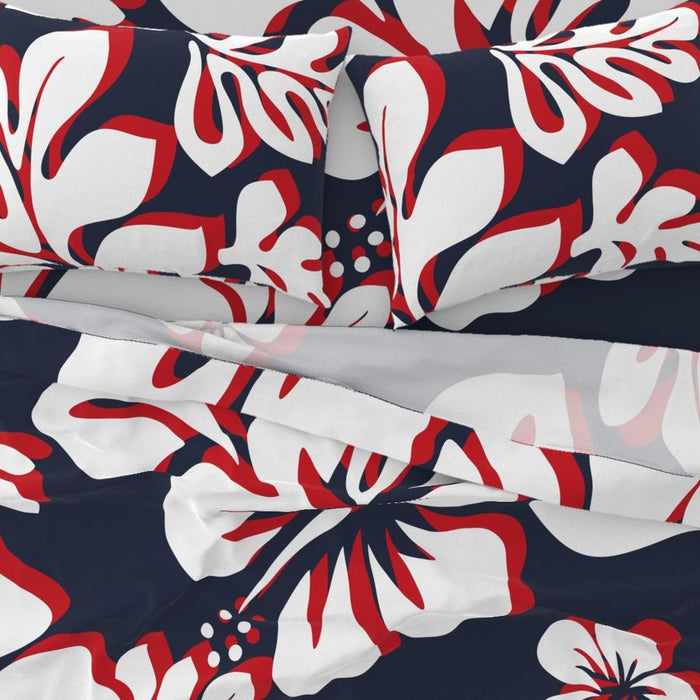 RED, WHITE AND BLUE HAWAIIAN SHEET SET