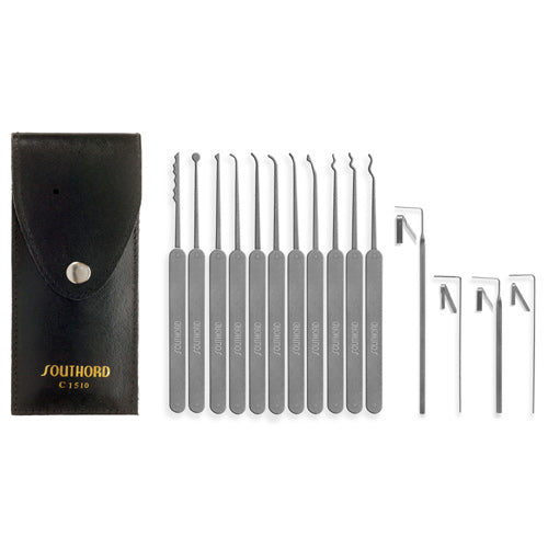 Fifteen Piece Slim Line Lock Pick Set - C1510
