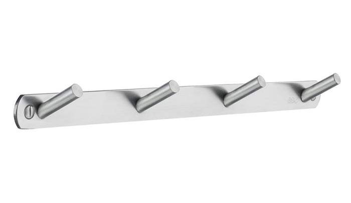 Budget friendly smedbo b1064 quadruple coat rack brushed stainless steel