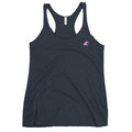 Women’s Navy Blue Racerback Tank Top with Pink Epic Wave Logo – Extremely Stoked® Athleisure