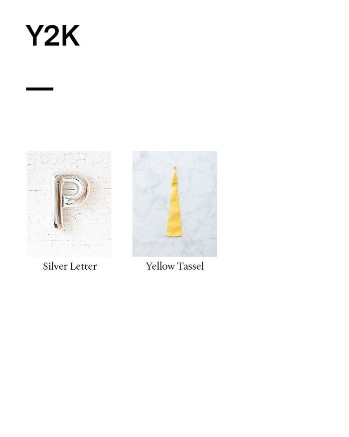 Y2K - 34in Individual Foil Letter with Skirt