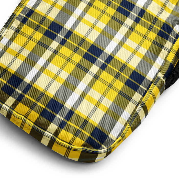 Yellow and Navy Blue Plaid Crossbody Bag - Beach & Surf Style by Extremely Stoked®