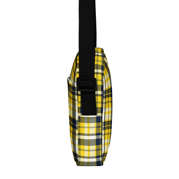 Yellow and Navy Blue Plaid Crossbody Bag - Beach & Surf Style by Extremely Stoked®